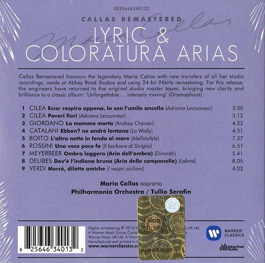 Callas Sings Operatic Arias (Callas 2014 Edition) - CD Audio di Maria Callas,Tullio Serafin,Philharmonia Orchestra - 2