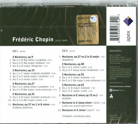 Notturni - CD Audio di Frederic Chopin,Elisabeth Leonskaja - 2