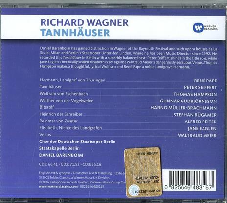 Tannhäuser - CD Audio di Richard Wagner,Waltraud Meier,René Pape,Staatskapelle Berlino,Daniel Barenboim - 2