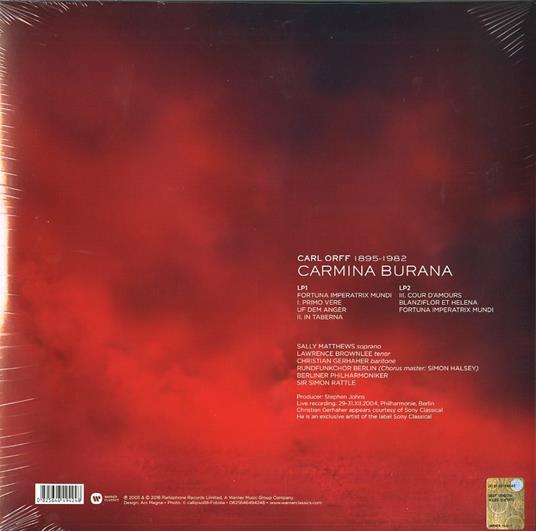 Carmina Burana (180 gr.) - Vinile LP di Carl Orff,Berliner Philharmoniker,Simon Rattle - 2