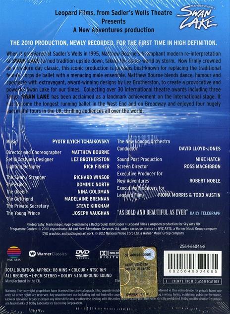 Pyotr Ilyich Tchaikovsky. Swan Lake. Il lago dei cigni (DVD) - DVD di Matthew Bourne - 2