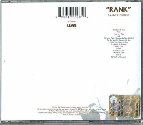 Rank (Remastered Edition) - CD Audio di Smiths - 2
