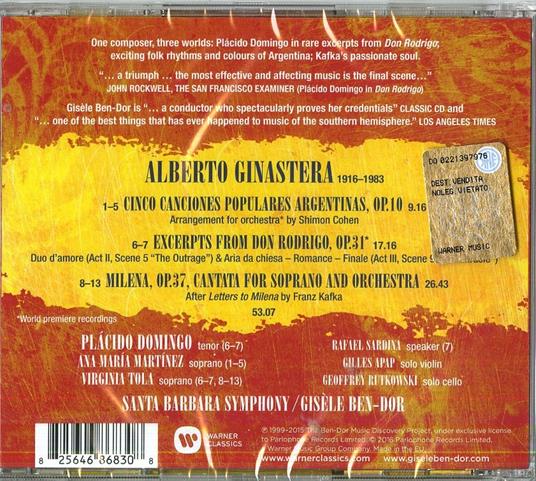 The Vocal Album - CD Audio di Placido Domingo,Ana Maria Martinez,Alberto Ginastera,Gisèle Ben-Dor - 2