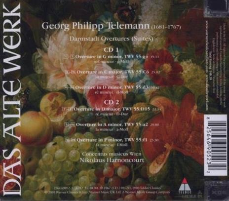 Darmstadt Ouvertures - CD Audio di Georg Philipp Telemann,Nikolaus Harnoncourt,Concentus Musicus Wien - 2