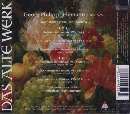 Darmstadt Ouvertures - CD Audio di Georg Philipp Telemann,Nikolaus Harnoncourt,Concentus Musicus Wien - 2