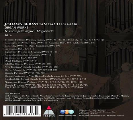 Opere per organo - CD Audio di Johann Sebastian Bach,Ton Koopman - 2