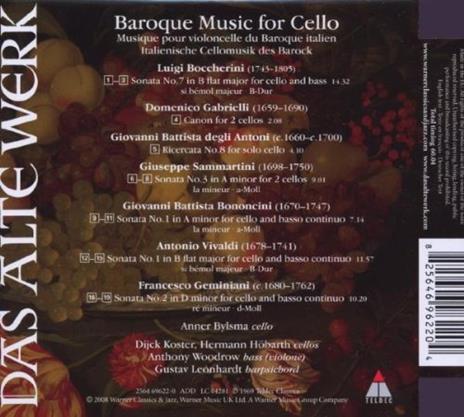 Musica barocca per violoncello - CD Audio di Anner Bylsma - 2