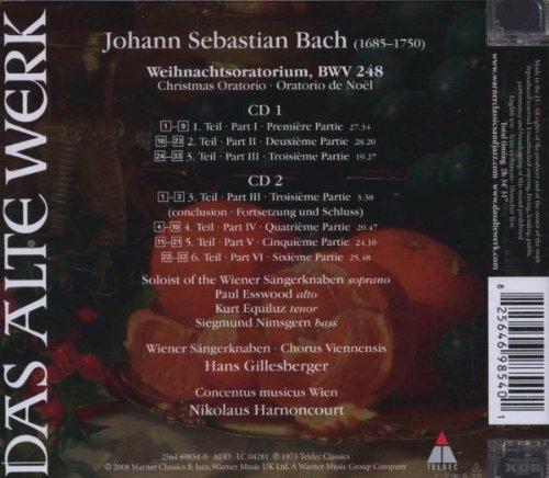 Oratorio di Natale (Weihnachts-Oratorium) - CD Audio di Johann Sebastian Bach,Nikolaus Harnoncourt,Siegmund Nimsgern,Kurt Equiluz,Paul Esswood,Concentus Musicus Wien - 2