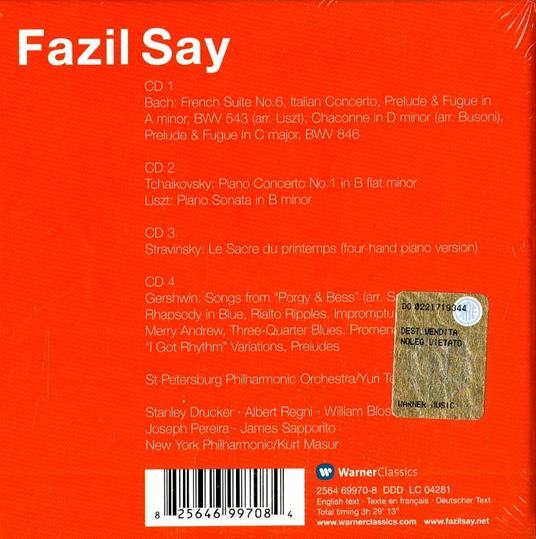Fazil Say - CD Audio di Johann Sebastian Bach,George Gershwin,Franz Liszt,Igor Stravinsky,Pyotr Ilyich Tchaikovsky,Fazil Say - 2
