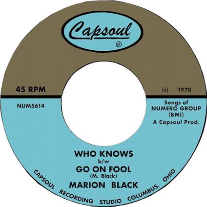 Go On Fool - Vinile 7'' di Marion Black