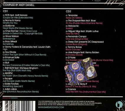 Bargrooves Summer Sessions 2015 - CD Audio