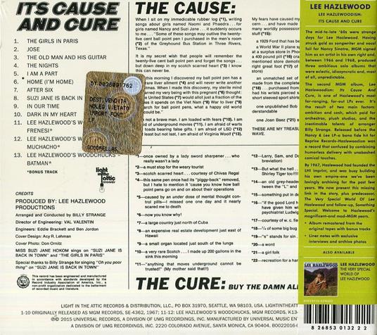 It's Cause and Cure - CD Audio di Lee Hazlewood - 2