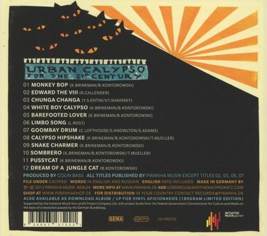 Go Calypsonian - CD Audio di Lord Mouse and the Kalypso Katz - 2