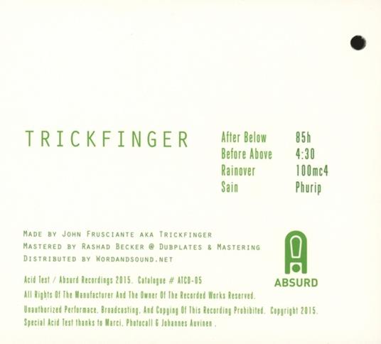 Trickfinger - CD Audio di John Frusciante - 2