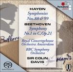 Sinfonie n.88, n.99 / Sinfonia n.1 - SuperAudio CD ibrido di Ludwig van Beethoven,Franz Joseph Haydn,Sir Colin Davis