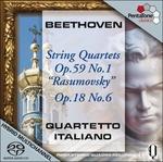 Quartetti op.59 n.1, op.18 n.6 - SuperAudio CD ibrido di Ludwig van Beethoven,Quartetto Italiano