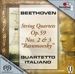 Quartetti per archi op.59 n.2, n.3 - SuperAudio CD ibrido di Ludwig van Beethoven,Quartetto Italiano