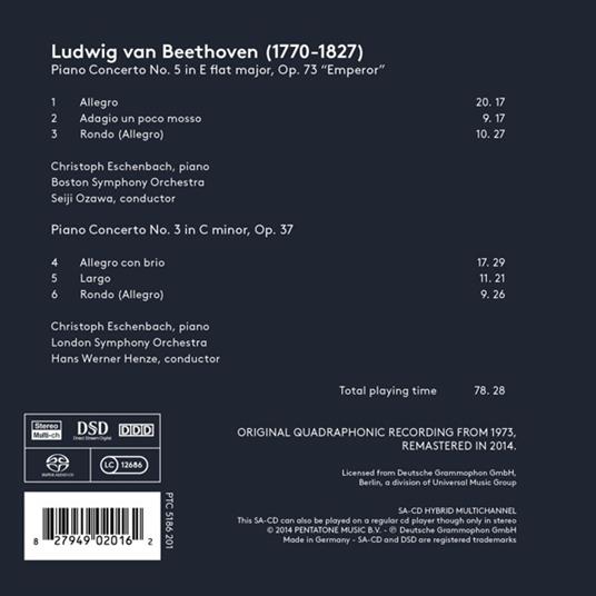 Concerti per Pianoforte N.3, N.5 - SuperAudio CD di Ludwig van Beethoven - 2