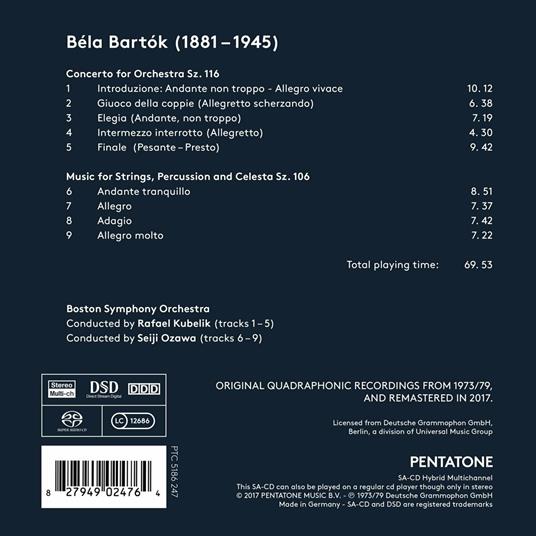 Concerto per orchestra - SuperAudio CD ibrido di Bela Bartok,Seiji Ozawa - 2