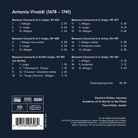 Bassoon Concerti - SuperAudio CD di Antonio Vivaldi - 2