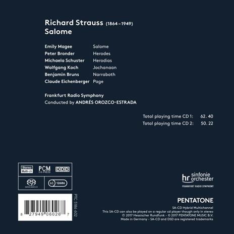 Salome - SuperAudio CD ibrido di Richard Strauss,Andrés Orozco-Estrada - 2