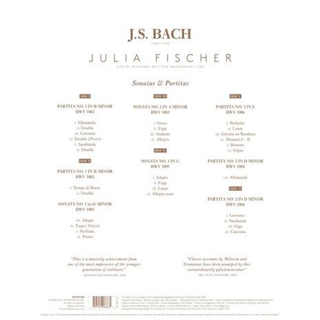 Sonate e partite per violino solo BVW1001/1006 - Vinile LP di Johann Sebastian Bach,Julia Fischer - 2