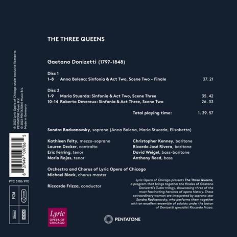 The Three Queens - CD Audio di Gaetano Donizetti - 2