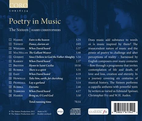 The Best of Poetry in Music - CD Audio di The Sixteen - 2