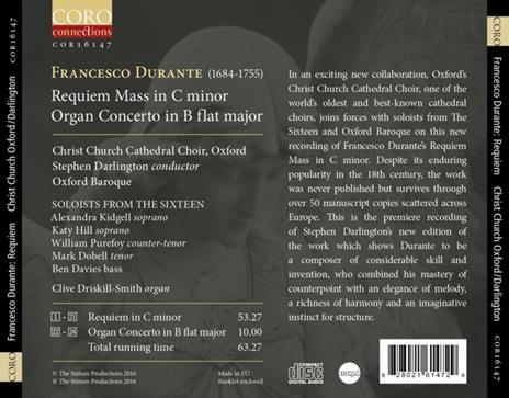 Requiem - CD Audio di Francesco Durante - 2