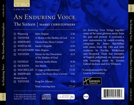 An Enduring Voice - CD Audio di The Sixteen - 2