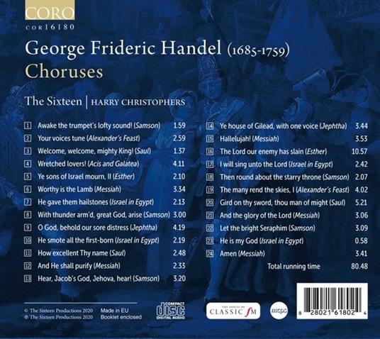 Choruses - CD Audio di Georg Friedrich Händel,The Sixteen - 2