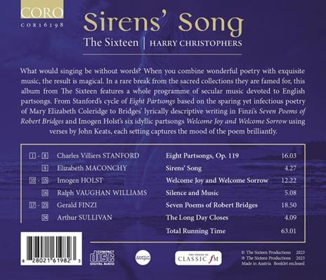 Sirens' Song - CD Audio di Harry Christophers,The Sixteen - 2