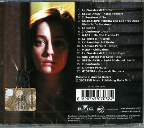 La Finestra di Fronte (Colonna sonora) - CD Audio di Andrea Guerra - 2