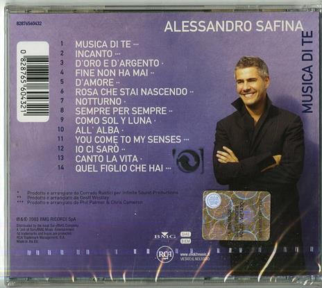 Musica di te - CD Audio di Alessandro Safina - 2