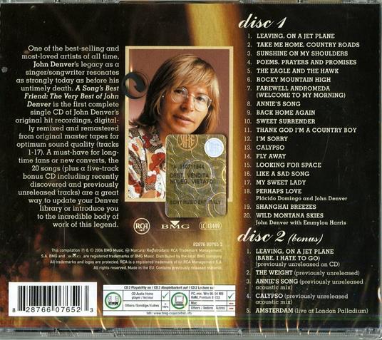 A Song's Best Friend: The Very Best of - CD Audio di John Denver - 2