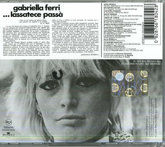 Lassatece passa' (Gli Indimenticabili) - CD Audio di Gabriella Ferri - 2