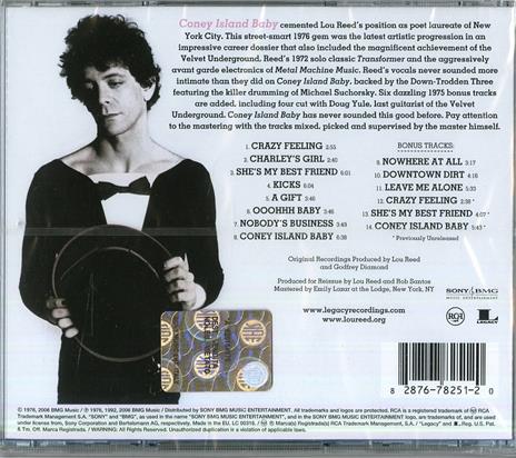 Coney Island Baby - CD Audio di Lou Reed - 2