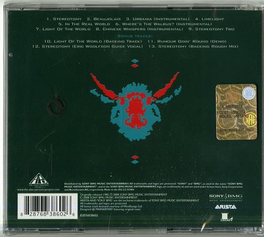 Stereotomy - CD Audio di Alan Parsons Project - 2