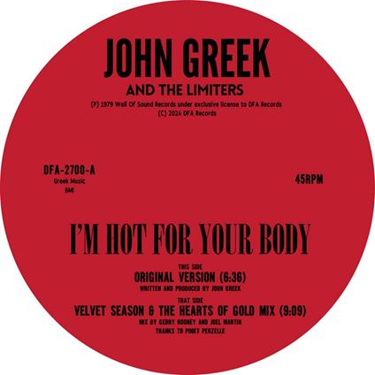 I'm Hot For Your Body - Vinile LP di John Greek