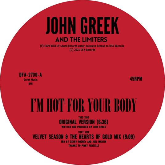 I'm Hot For Your Body - Vinile LP di John Greek