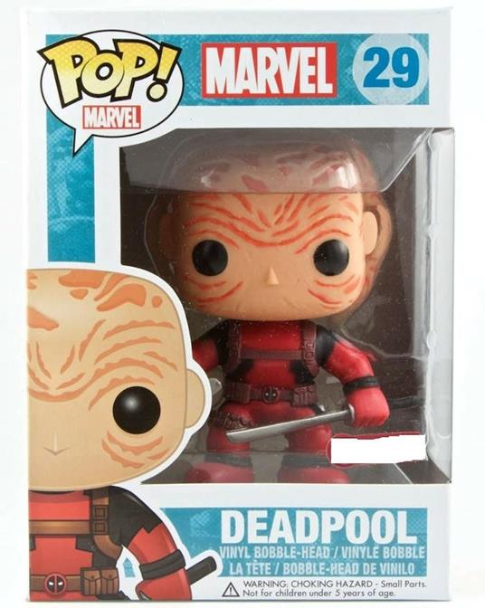 Bobble Head Pop Culture Deadpool Unmasked Variant Figure New! - 3