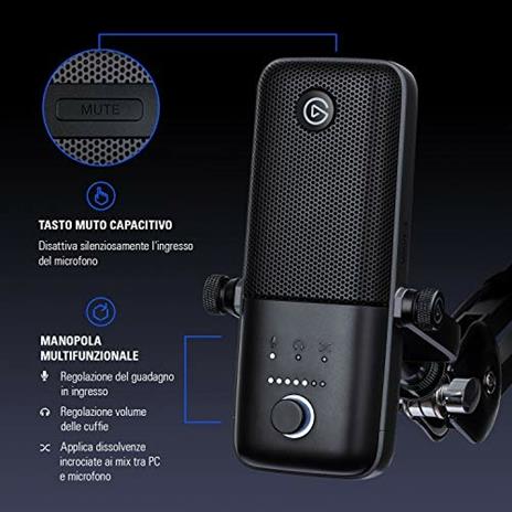 Elgato Wave:3 Microfono USB a Condensatore e Soluzione di Mixaggio Digitale, Tecnologia Anti-Clipping, Disattivazione Audio Capacitiva, Streaming e Podcasting - 5