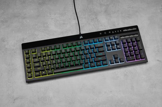 SilverHT Sniper Tastiera Gaming USB – Layout Spagnolo, Retroilluminata A LED, 19 Tasti Anti-Ghosting, Poggiapolsi Integrato, Nero