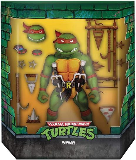 Tartarughe Ninja Ultimates Action Figura Raphael Version 2 18 Cm Super7