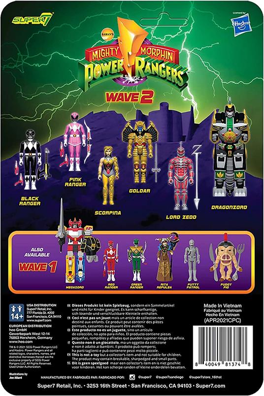 Mighty Morphin Power Rangers Reaction Action Figura Scorpina 10 Cm Super7 - 3