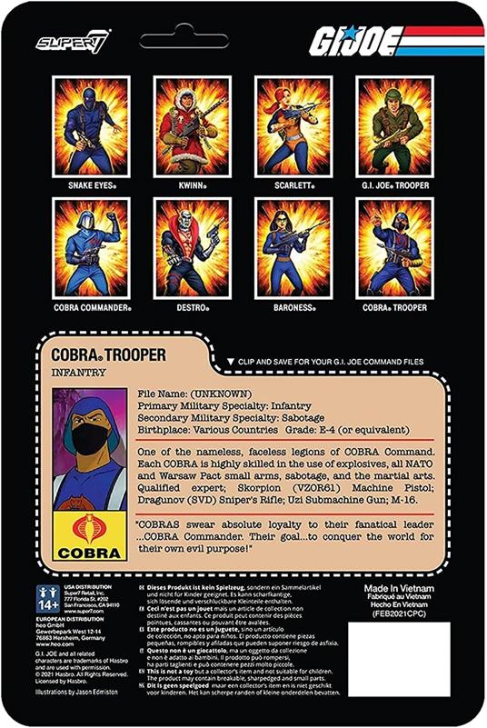 G.i. Joe Reaction Action Figura Cobra Trooper Y-back (tan) 10 Cm Super7 - 4