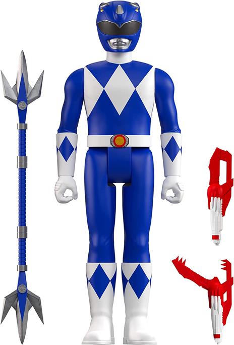Mighty Morphin Power Rangers Reaction Action Figura Wave 3 Blue Ranger 10 Cm Super7 - 2