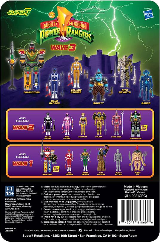 Mighty Morphin Power Rangers Reaction Action Figura Wave 3 Dragonzord (battle Mode) 15 Cm Super7 - 5