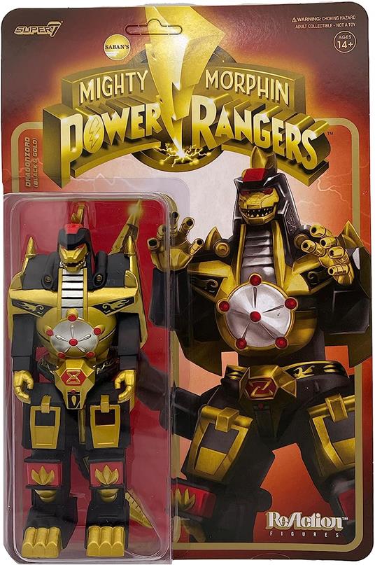 Mighty Morphin Power Rangers: Super7 - Reaction - Dragonzord (Black & Gold)