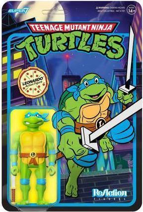 Tartarughe Ninja Reaction Action Figura Leonardo 10 Cm Super7